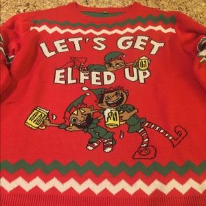 Funny ugly holiday elves sweater